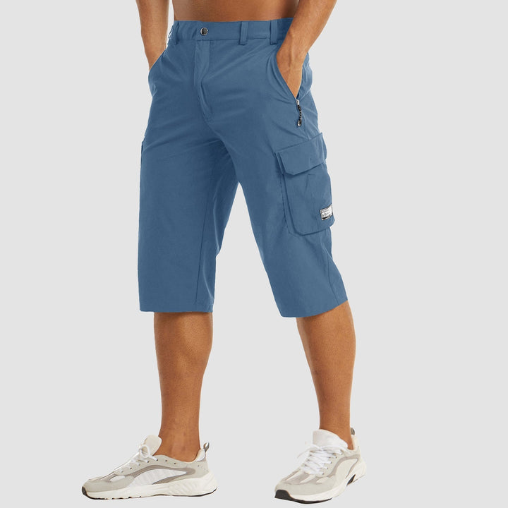 Robuste Herren Cargo Shorts, funktional mit vielen Taschen, ideal für Outdoor-Abenteuer, aus strapazierfähigem Material.