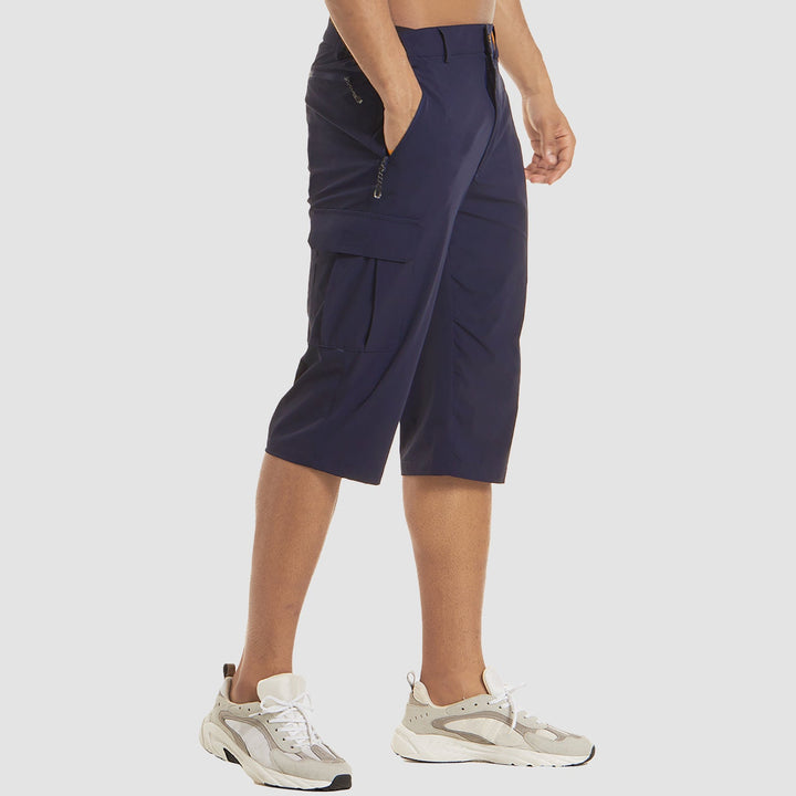 Robuste Herren Cargo Shorts, funktional mit vielen Taschen, ideal für Outdoor-Abenteuer, aus strapazierfähigem Material.