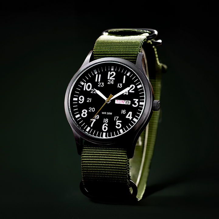 "Robuste Herren Outdoor Armbanduhr, wasserdicht, kratzfest, mit Edelstahlgehäuse und leuchtenden Zeigern, ideal für Abenteuer