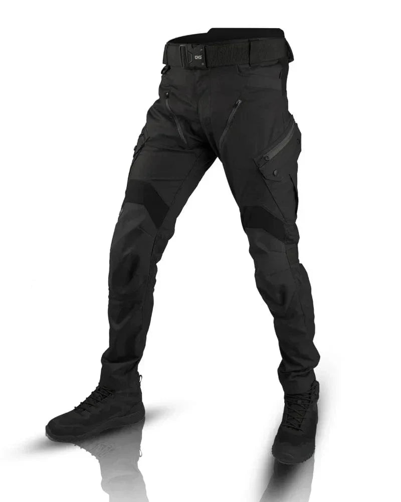 "Robuste vielseitige Herren Hose, olivgrün, schlanker Schnitt, ideal für urbanen Stil und Outdoor-Aktivitäten."
