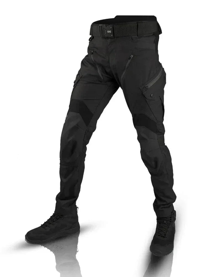 "Robuste vielseitige Herren Hose, olivgrün, schlanker Schnitt, ideal für urbanen Stil und Outdoor-Aktivitäten."