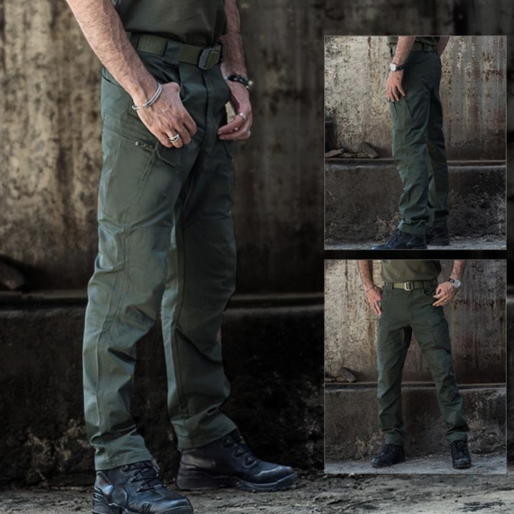 Robuste, wasserdichte Herren Wanderhose in Dunkelgrau mit mehreren Taschen, ideal für Outdoor-Abenteuer und Alltag.