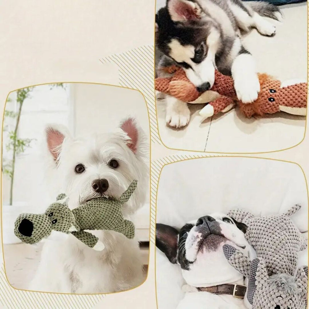 "Robustes Hundespielzeug aus widerstandsfähigem Material, ideal für Zahnpflege und kräftige Kauer, in leuchtendem Blau."