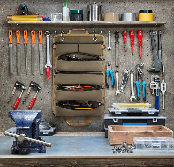 "Rollbare Werkzeugtasche ForgeRoll für Profis, robustes Design, wasserdicht, 5 Fächer, für Werkzeuge, Heimwerker, Baustelle"