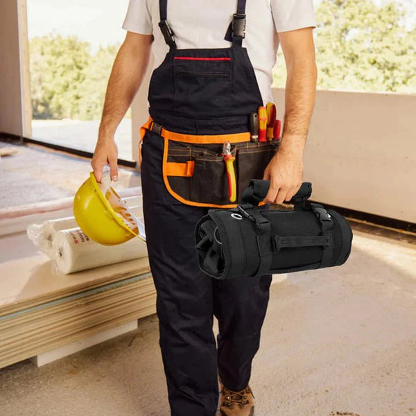 "Rollbare Werkzeugtasche ForgeRoll für Profis, robustes Design, wasserdicht, 5 Fächer, für Werkzeuge, Heimwerker, Baustelle"