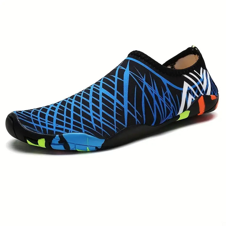 Rutschfeste Herren-Wasserschuhe in Blau; atmungsaktives, modernes Design ideal für den Strand, Größen 36-46.