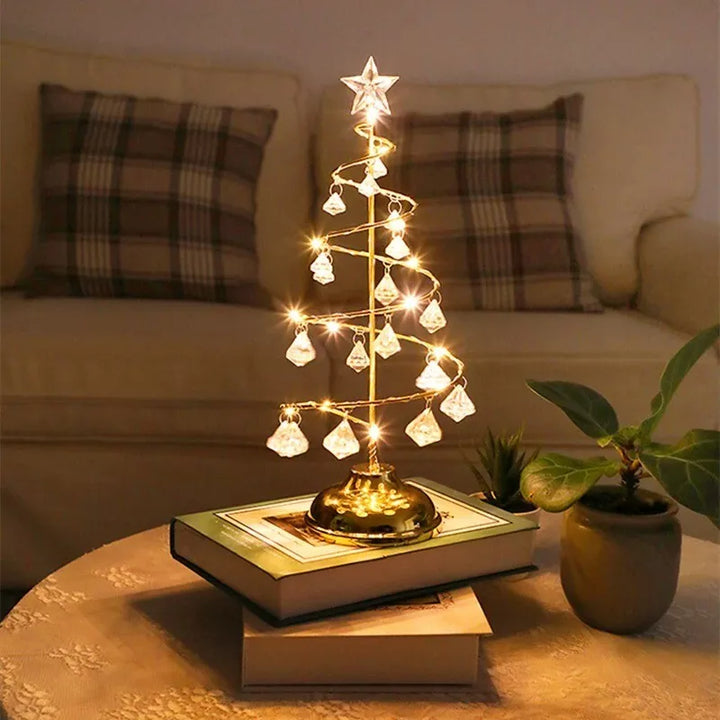Weihnachtlicher LED-Tischbaum aus Acrylglas