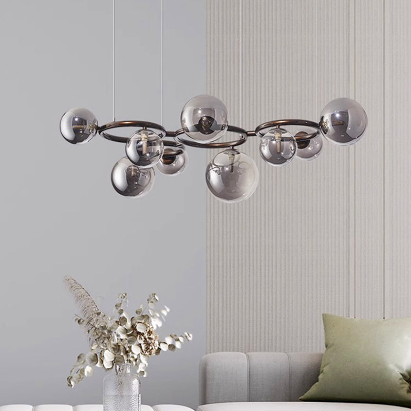 Moderne Esstischlampe mit Ringen, dimmbar
