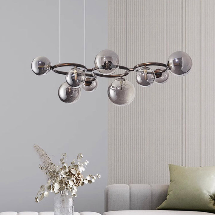 Moderne Esstischlampe mit Ringen, dimmbar