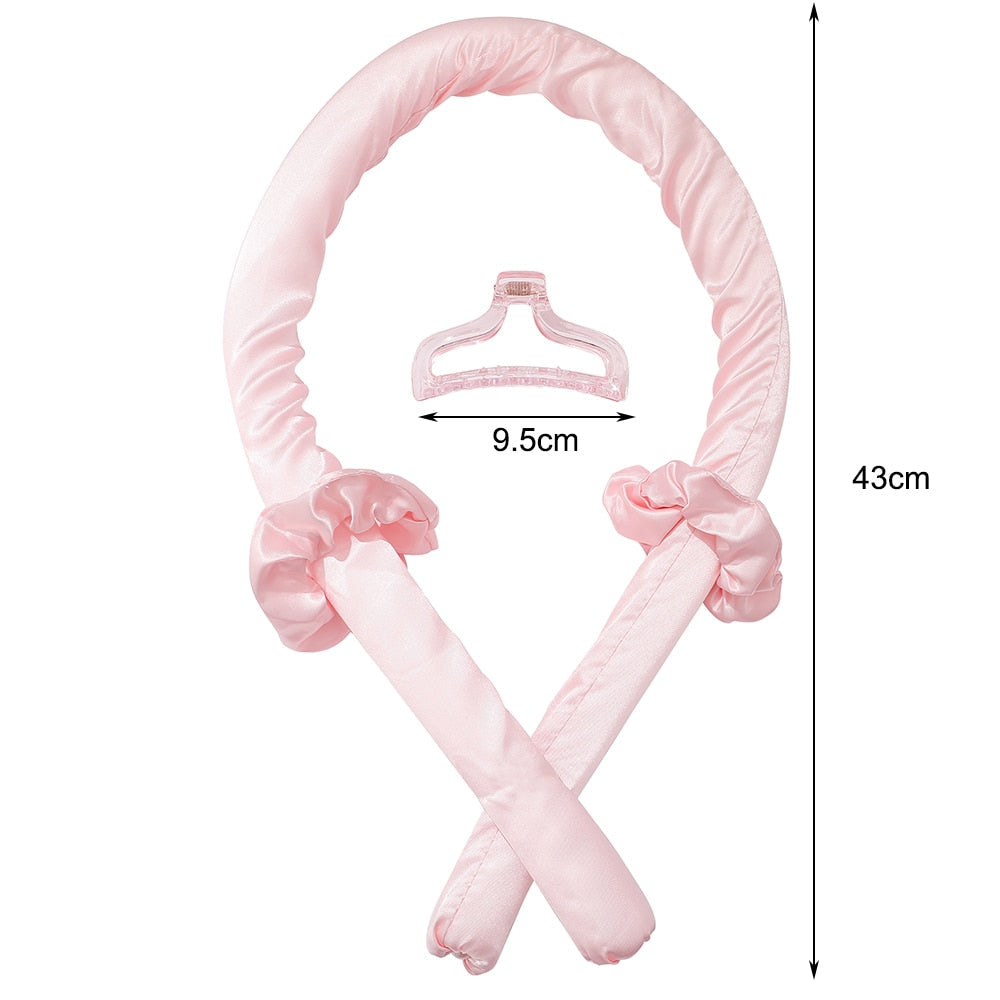 Sanfte Locken ohne Hitze: Flexibler, pinker Lockenwickler, ideal für weiche, voluminöse Locken über Nacht, schonend & einfach