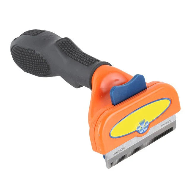 "Sanfter und ergonomischer Flohkamm für Haustiere, entfernt Flöhe und Nissen effektiv, in Gelb, Grün und Orange erhältlich."
