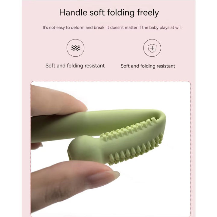 "Sanftes, BPA-freies Silikon Beißröhrchen für Babys, ergonomisch gestaltet für Beruhigung und Zahnungshilfe."