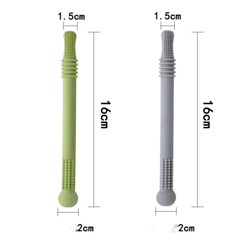 "Sanftes, BPA-freies Silikon Beißröhrchen für Babys, ergonomisch gestaltet für Beruhigung und Zahnungshilfe."