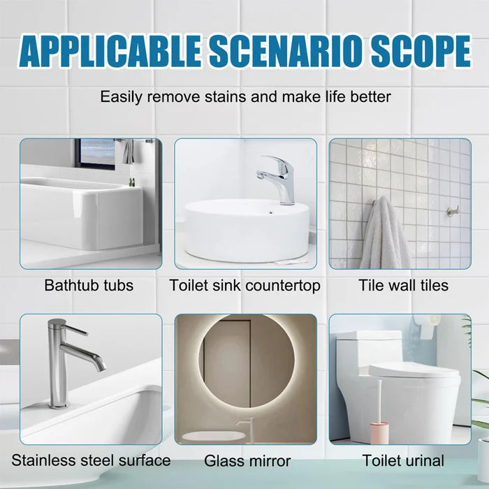 "Säurefreier Fliesen- und Fugenreiniger, klare Flüssigkeit, entfernt hartnäckige Flecken, umwelt- und hautfreundlich."