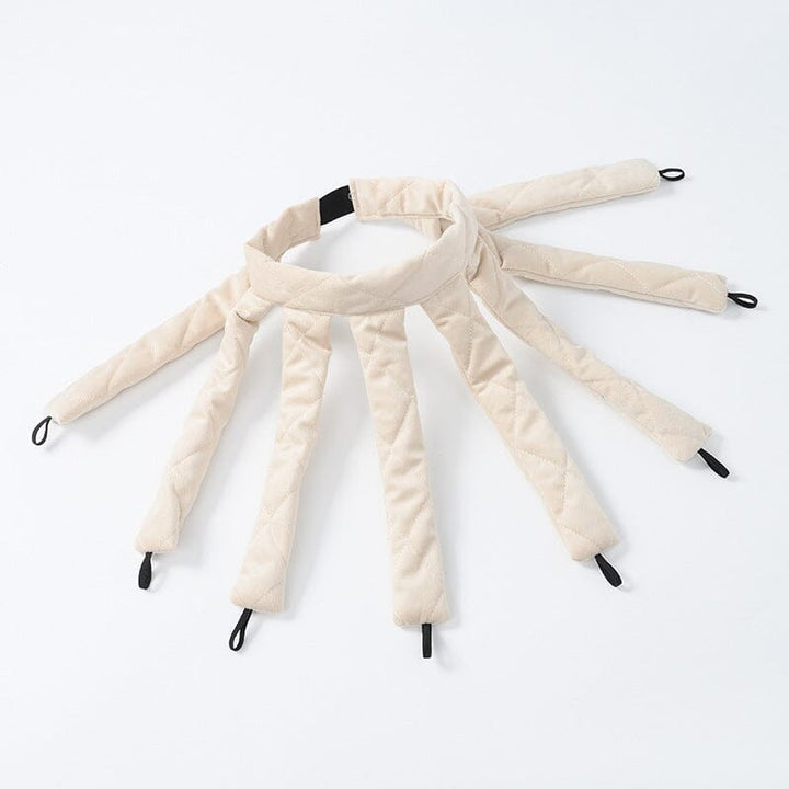 Schonender Lockenstab ohne Hitze, beige Stoff, leuchtend weinrote und schwarze Optionen, für perfekte, gesunde Locken.