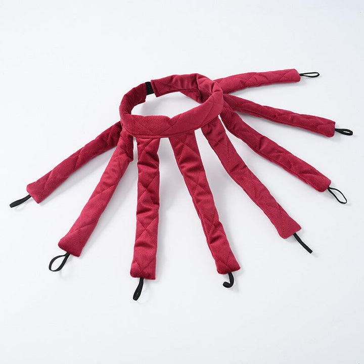 Schonender Lockenstab ohne Hitze, beige Stoff, leuchtend weinrote und schwarze Optionen, für perfekte, gesunde Locken.