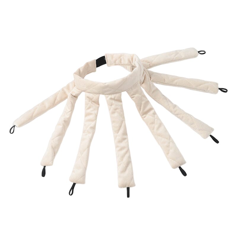 Schonender Lockenstab ohne Hitze, beige Stoff, leuchtend weinrote und schwarze Optionen, für perfekte, gesunde Locken.