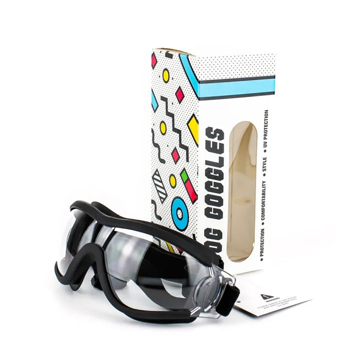 Schutzbrille für Hunde, UV-Schutz, winddicht, modernes Design, ideale Passform für Outdoor-Aktivitäten, komfortabel.