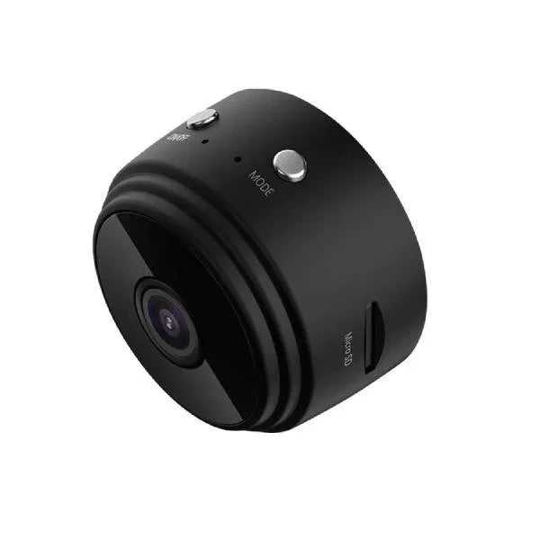 Schwarze HD Rückfahrkamera für Lkw und Wohnmobile, kabellos, mit Infrarot-LEDs und 360°-Halterung, einfache Installation.