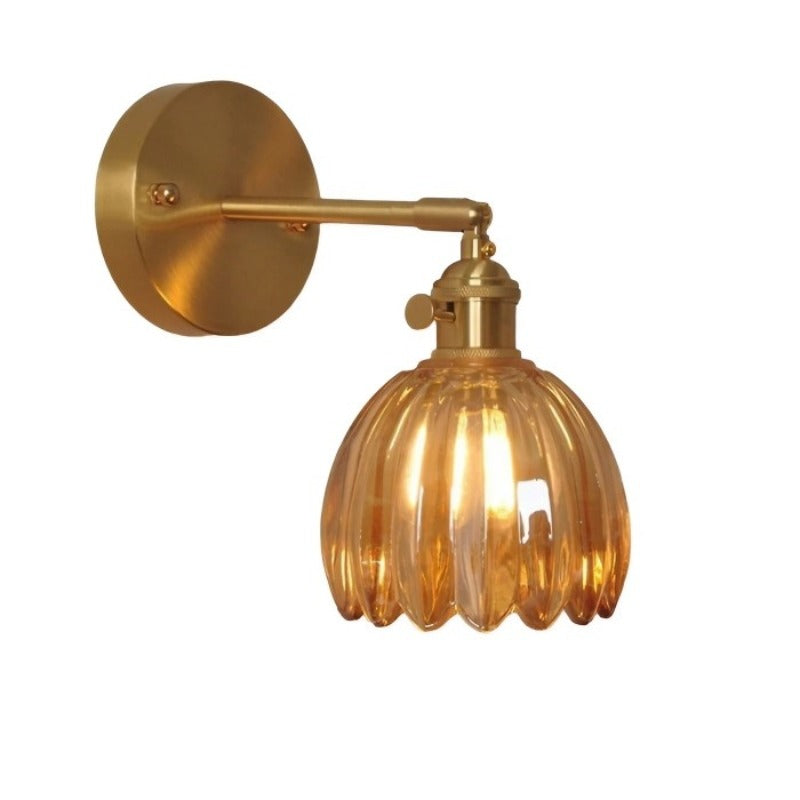 Retro Glas Wandleuchte Tulpenknospe für Innenräume