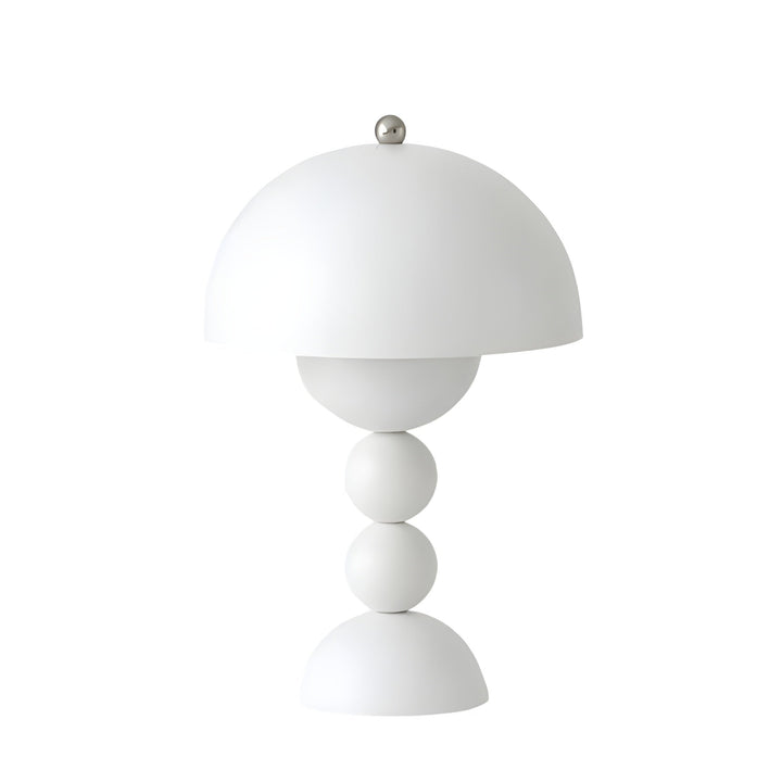 "Skandinavische Tischlampe mit dimmbarer LED, weiß, klarer Stil, ideal für Schlafzimmer oder Wohnzimmer, energieeffizient."