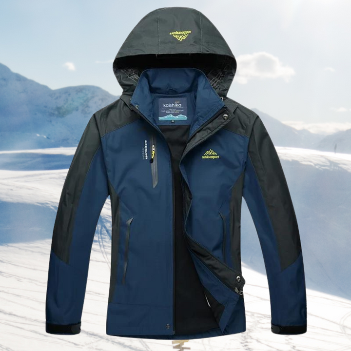 "Stilvolle, wasserdichte Damenwanderjacke in leuchtenden Farben, ideal für Outdoor-Abenteuer, bietet Komfort und Schutz."