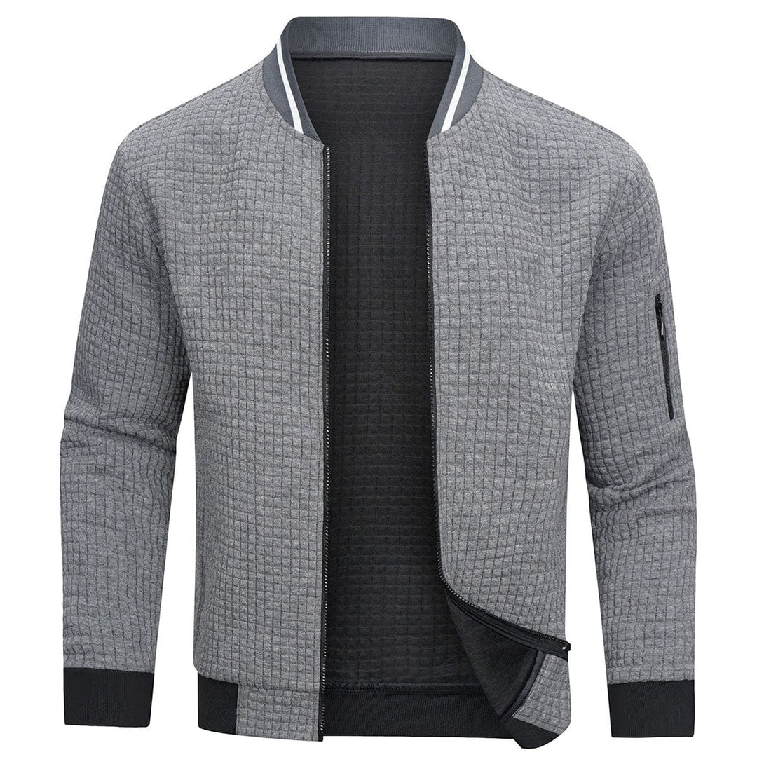 "Stilvoller Pullover mit Reißverschluss für Männer, komfortabel, warm, in Grau, Schwarz oder Weiß, ideal für kühle Tage."