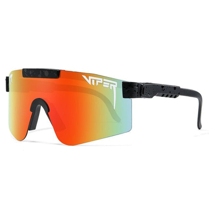 Stylische Damen-Sonnenbrille, polarisiert, UV-Schutz, orange Gläser, komfortabel, ideal für Outdoor-Aktivitäten.