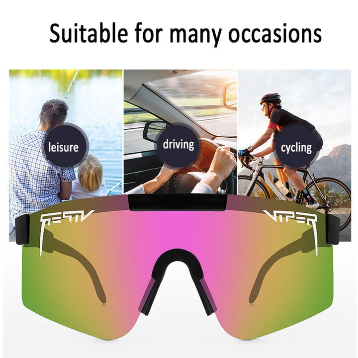 Stylische Damen-Sonnenbrille, polarisiert, UV-Schutz, orange Gläser, komfortabel, ideal für Outdoor-Aktivitäten.
