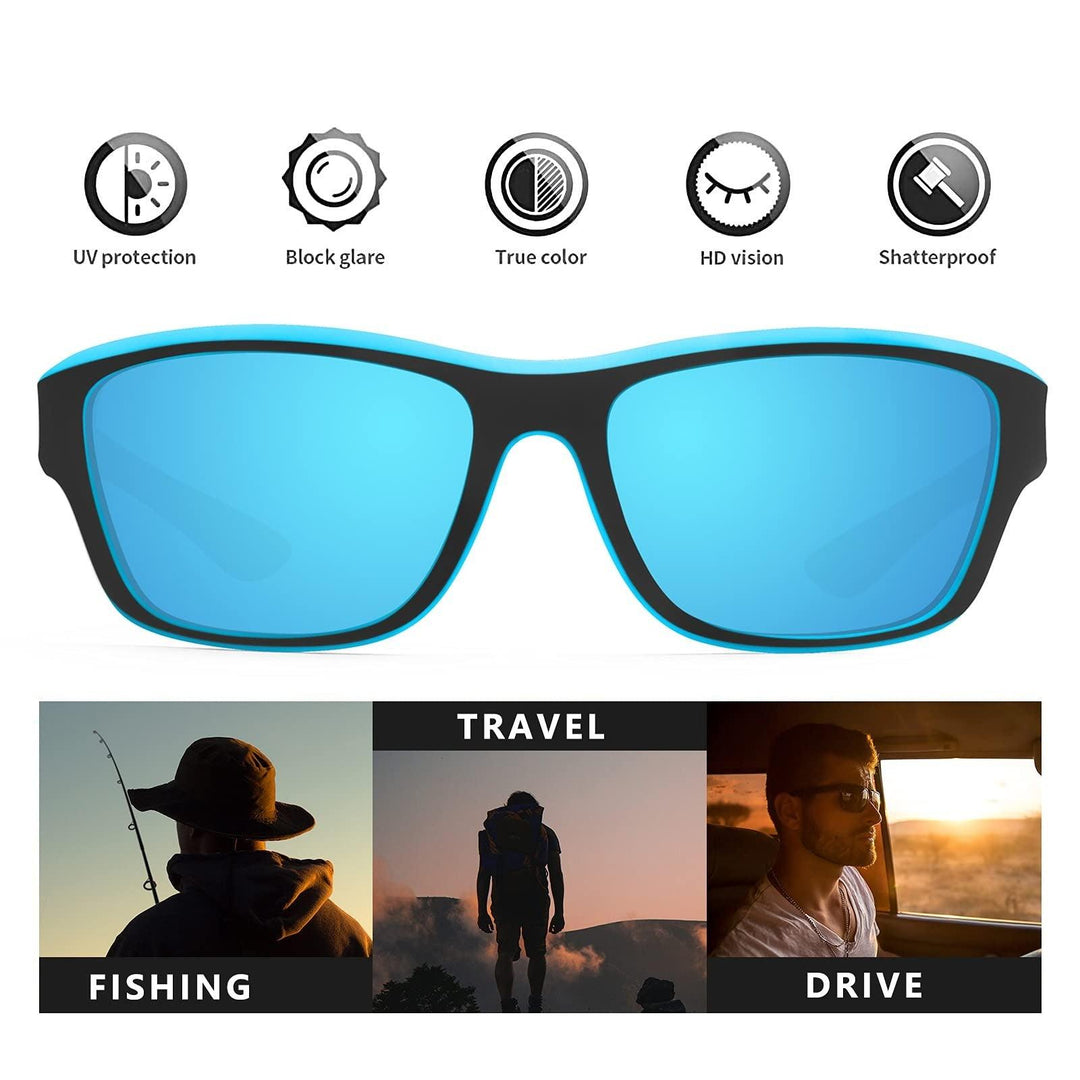 "Stylische polarized Sonnenbrille für Männer, 100% UV-Schutz, kratzfeste polarisierte Gläser, sportlich-elegantes Design"