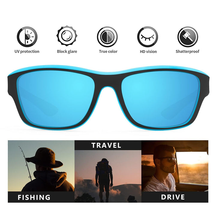 "Stylische polarized Sonnenbrille für Männer, 100% UV-Schutz, kratzfeste polarisierte Gläser, sportlich-elegantes Design"