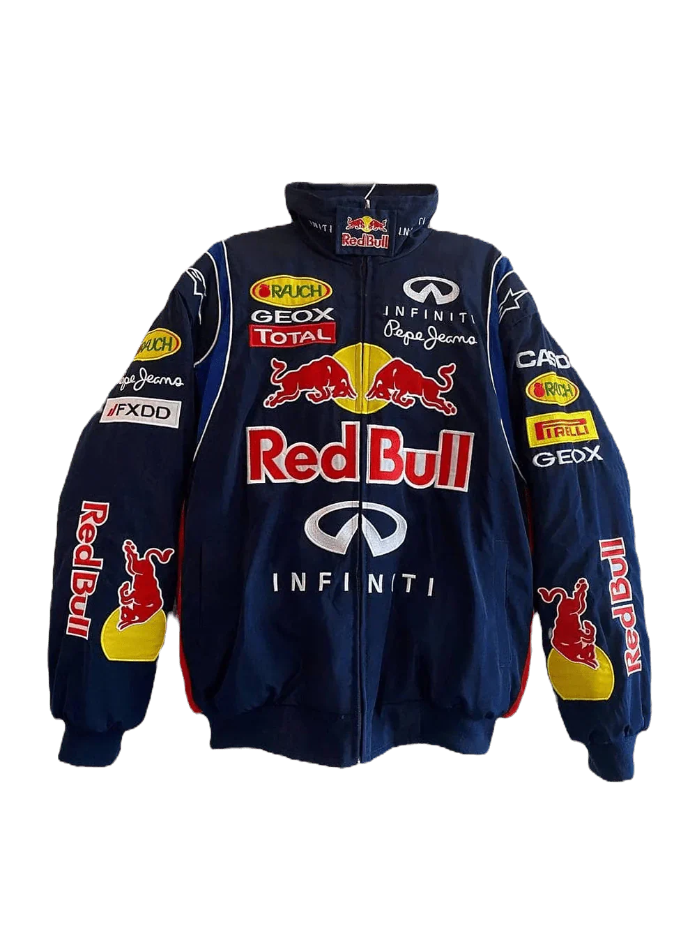 "Stylische rote Damenjacke im sportlichen Design mit markantem Logo, vielseitig kombinierbar und komfortabel."