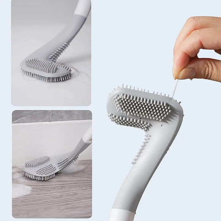 "Toilettenbürste mit Golfkopf-Design, weiß, sportliches Flair, ergonomischer Griff, robuste Borsten, Badezimmerdeko"