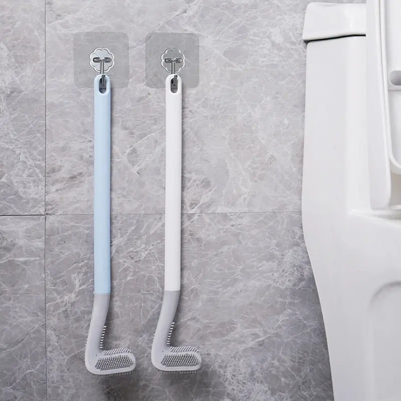 "Toilettenbürste mit Golfkopf-Design, weiß, sportliches Flair, ergonomischer Griff, robuste Borsten, Badezimmerdeko"