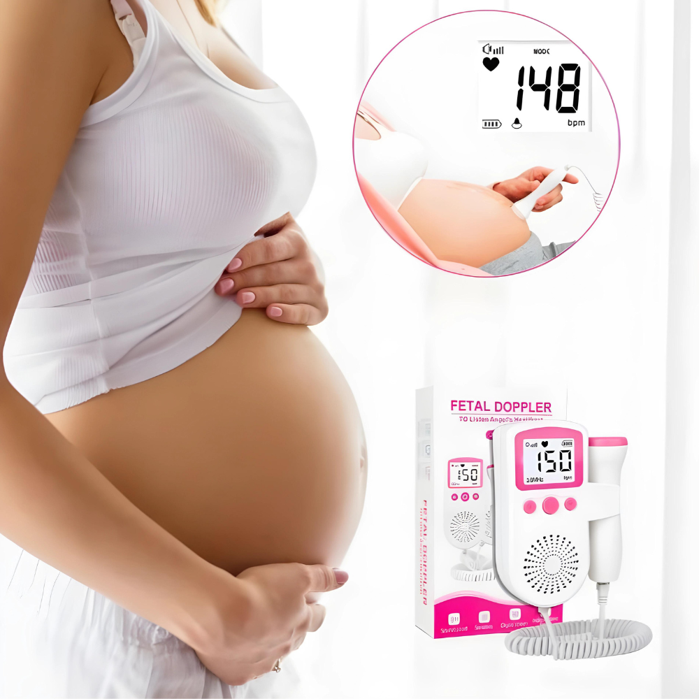 "Tragbarer Fetal-Doppler mit 3 Modi und LCD-Display für präzise Herzüberwachung während der Schwangerschaft."