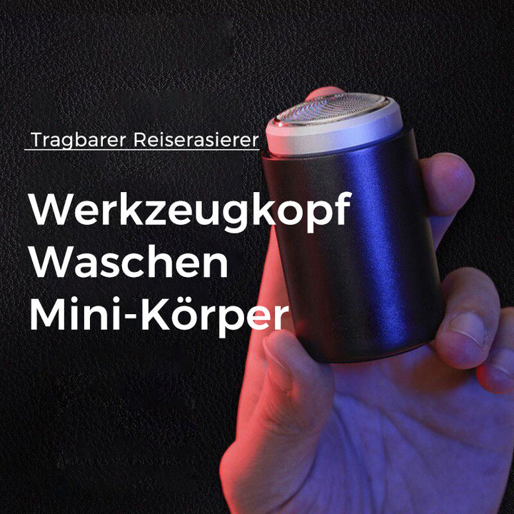 "Tragbarer Mini-Elektrorasierer für Männer, kompakt & USB aufladbar, stilvolles Design, ideal für Reisen."