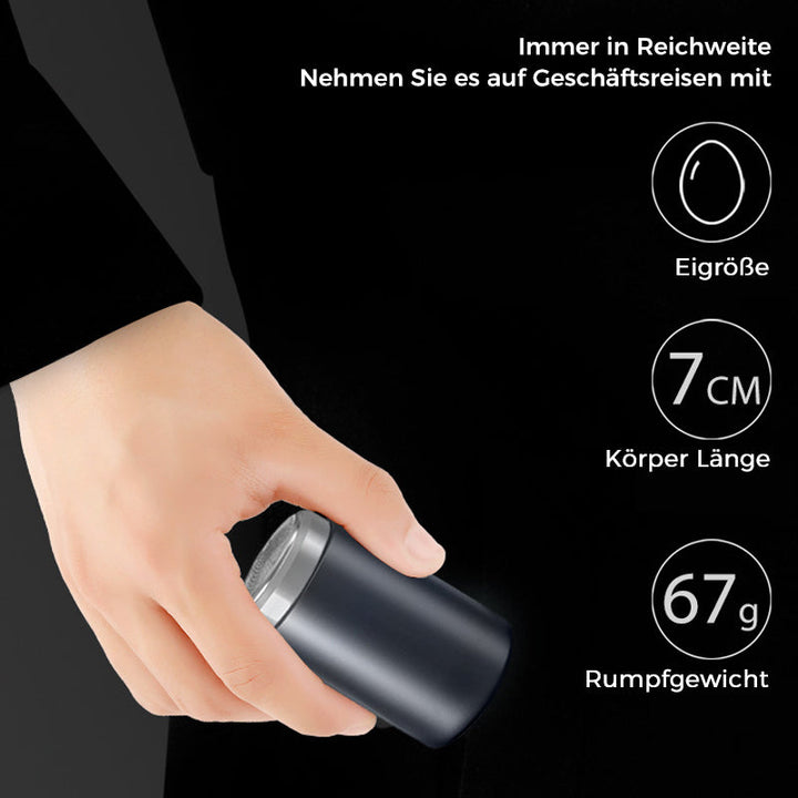"Tragbarer Mini-Elektrorasierer für Männer, kompakt & USB aufladbar, stilvolles Design, ideal für Reisen."