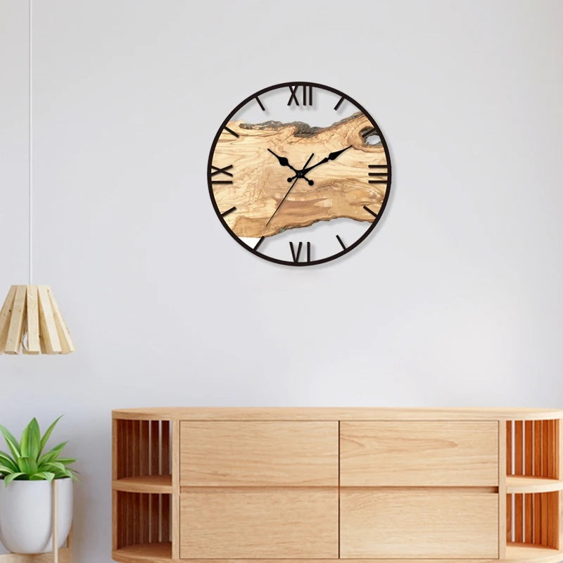 Transparente Acryl Wanduhr, modernes Design, minimalistisches Zifferblatt; leises Uhrwerk, klare Linien, einfache Montage.