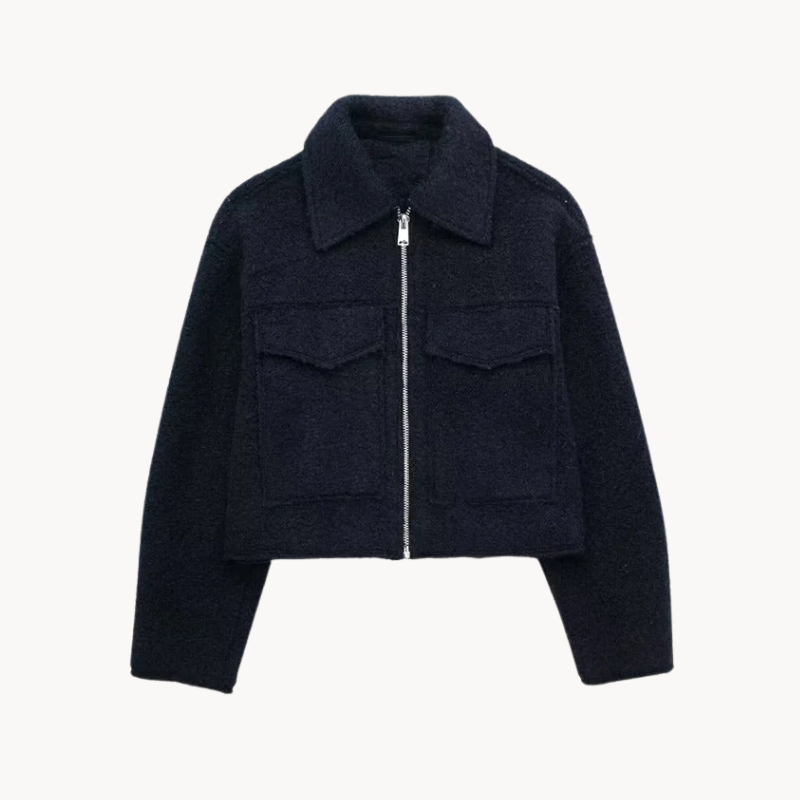 "Trendy Herbst Damen Jacke mit schlankem Schnitt, Beige, Rot, Blau, Grau oder Schwarz, für stilvolle Übergangsoutfits."