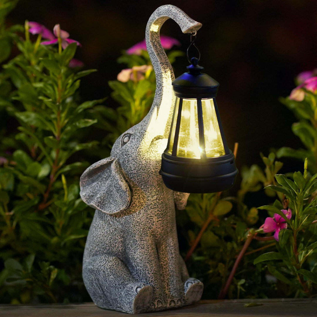 Elefant Solar Lampe für Innen und Außen mit Harz