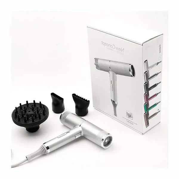 "Ultra-Leicht Haartrockner 1100W in Grau und Rot, kompakt, stilvoll, für schnelles Trocknen, ideal für professionelles Stylin