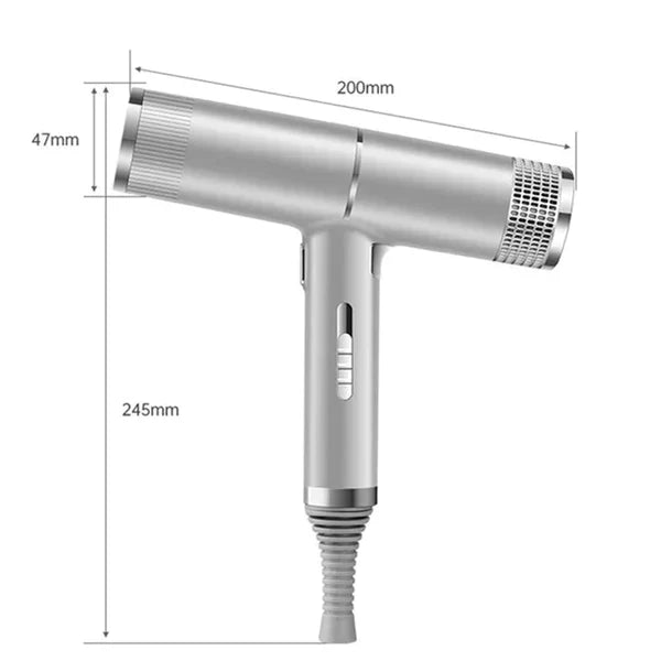 "Ultra-Leicht Haartrockner 1100W in Grau und Rot, kompakt, stilvoll, für schnelles Trocknen, ideal für professionelles Stylin