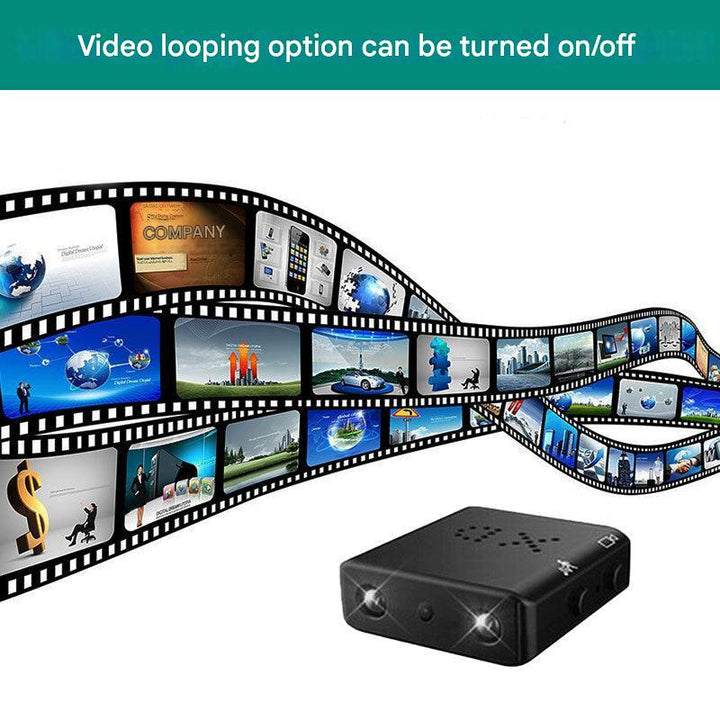 "Ultrakompakte Mikro-HD-Sicherheitskamera, 1080P, mit Nachtsicht und Bewegungserkennung, ideal für diskrete Überwachung."