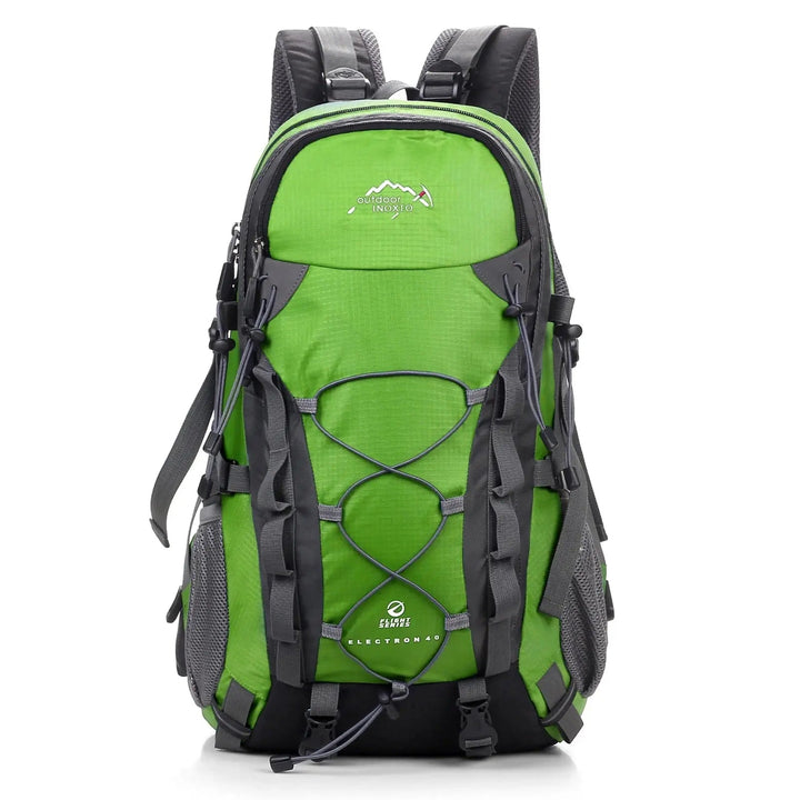 "Unisex Outdoor-Rucksack 40L, vielseitig, grün, mit verstellbaren Gurten und Taschen, ideal für Abenteuer und Camping."