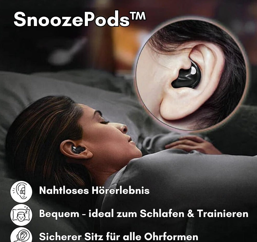 Unsichtbare Schlaf-Kopfhörer in Ohrmuschel-Form, ideal für ungestörten Schlaf, mit ergonomischem Design und langer Akkulaufze