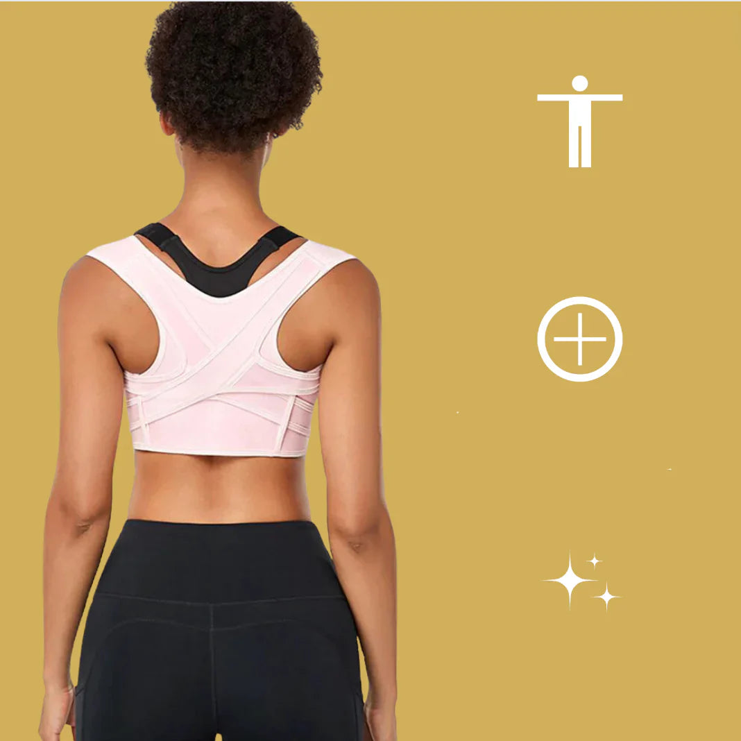 Unsichtbarer Rückenstabilisator, ergonomisch, schlankes Design, unter Kleidung tragbar, verbessert Körperhaltung, atmungsakti