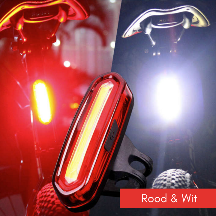 "USB aufladbares, wetterfestes LED Fahrradlicht, 360° drehbar, mit verstellbarem, breitem Lichtstrahl für optimale Sicht."