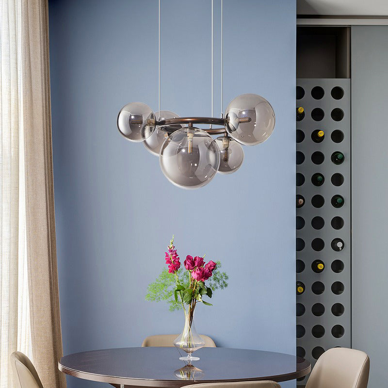 Moderne Esstischlampe mit Ringen, dimmbar