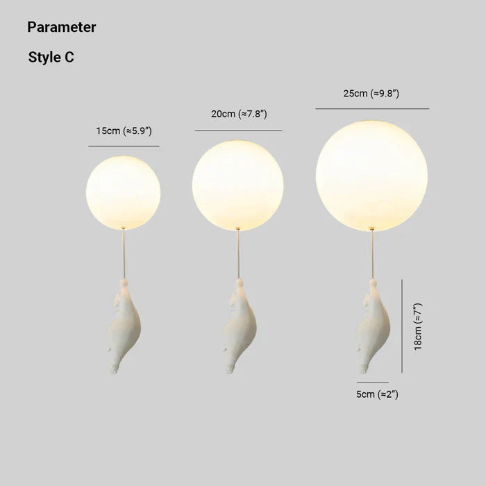 "Verspielte Kinder-Deckenlampe mit Bär- und Ballonmotiv, perfekte Beleuchtung für fantasievolle Atmosphären im Kinderzimmer."