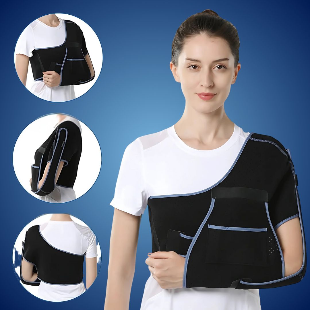 Verstellbare Schulterbandage für optimale Unterstützung und Schmerzlinderung, ideal für Heilung und postoperative Erholung.